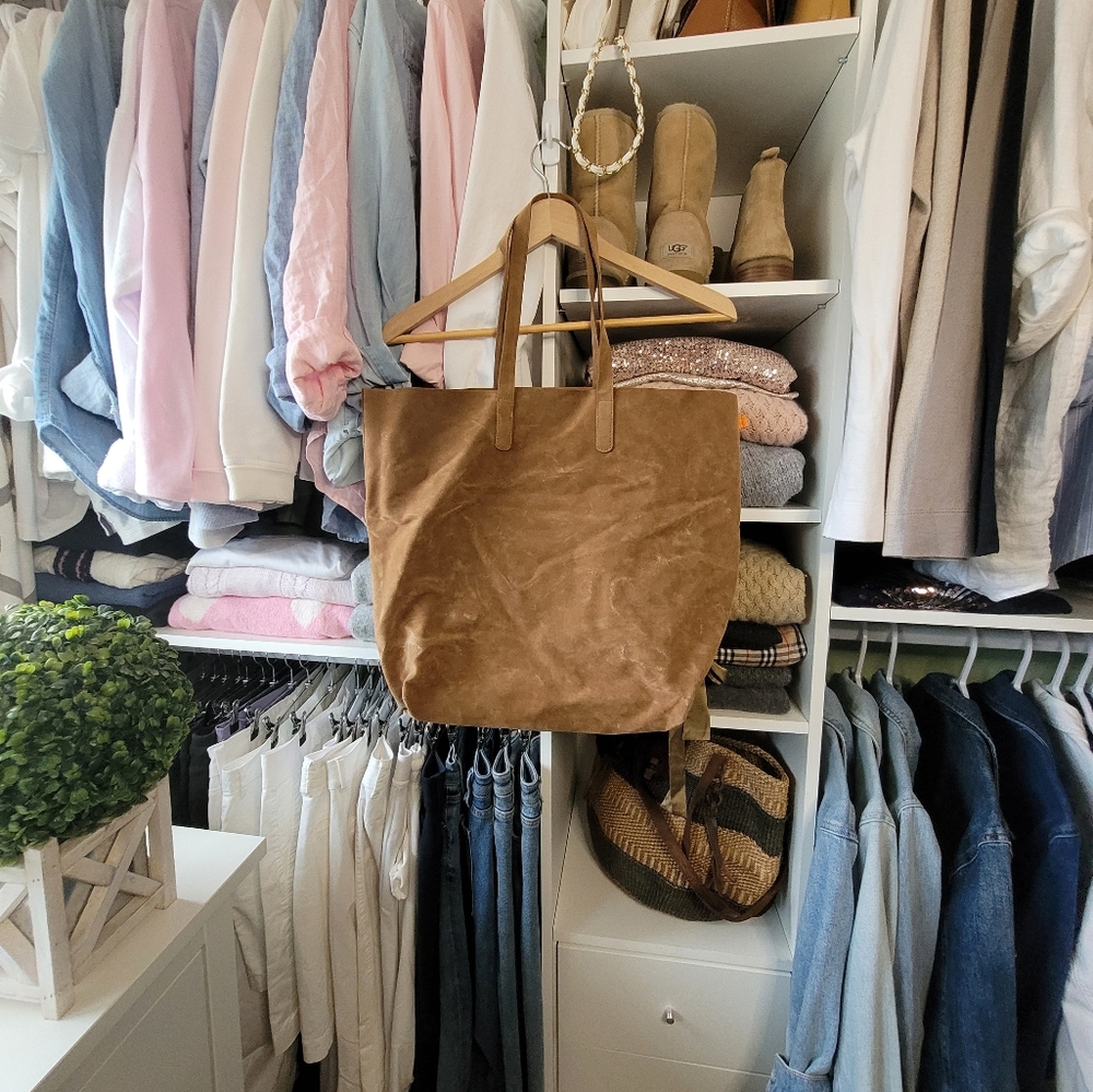 Joe Fresh Brown Faux Suede LeatherTote